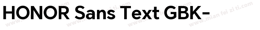 HONOR Sans Text GBK字体转换